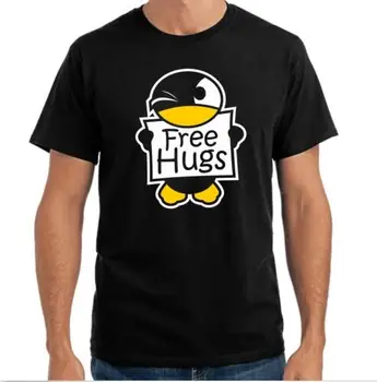Free Hugs | Pinguin | Penguin | Roztomilý | Zábava | Zábavný | Karikatúry | S-5XL T-Shirt shubuzhi top tees
